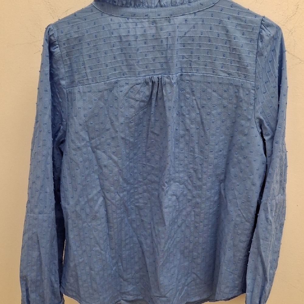 5/$25- Talbots-Women's Sky Blue Blouse-EUC - Picture 7 of 7